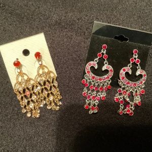 Earrings both pairs
